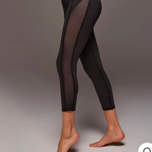 Michi stardust crop legging - mesh panel